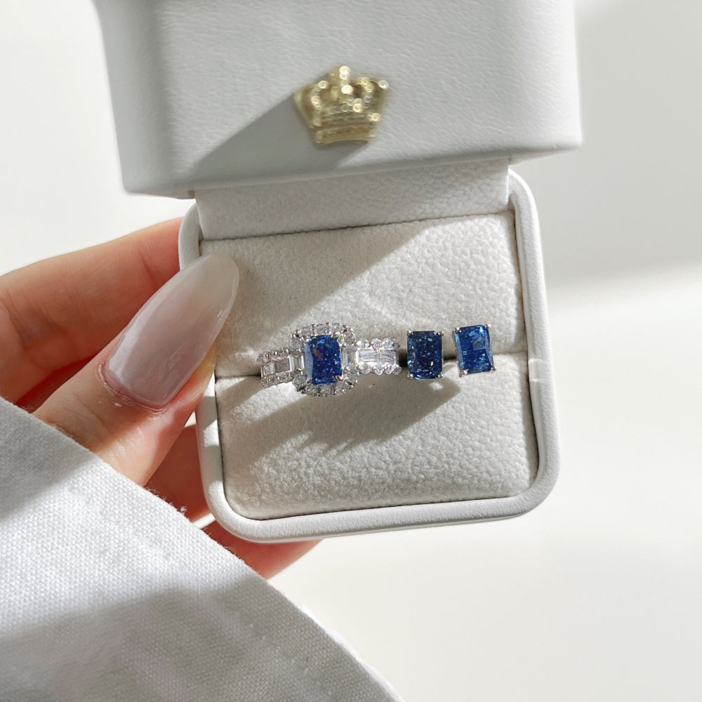 Diana Halo Sapphire Ring