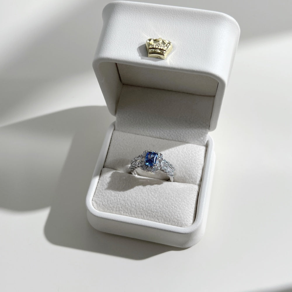 Diana Halo Sapphire Ring