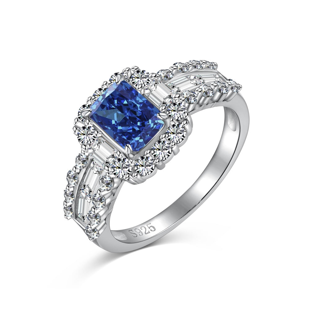 Diana Halo Sapphire Ring